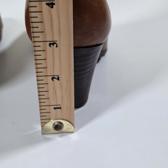 Born Victorian Mid Calf Lace Up Boots Womens US 7/38 W21360 Brown Leather Granny - Picture 13 of 16